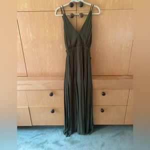 Lost in Paradise Olive Green Maxi Dress!